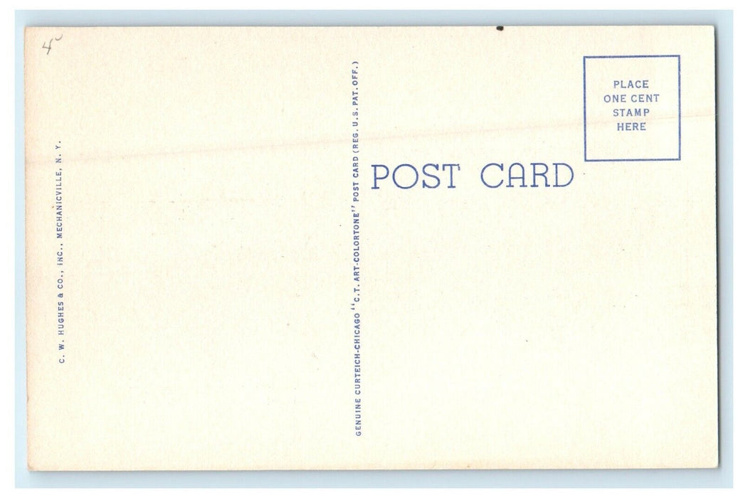 Lake Placid NY, Northwood School for Boys Club Adirondacks Snow Winter Postcard