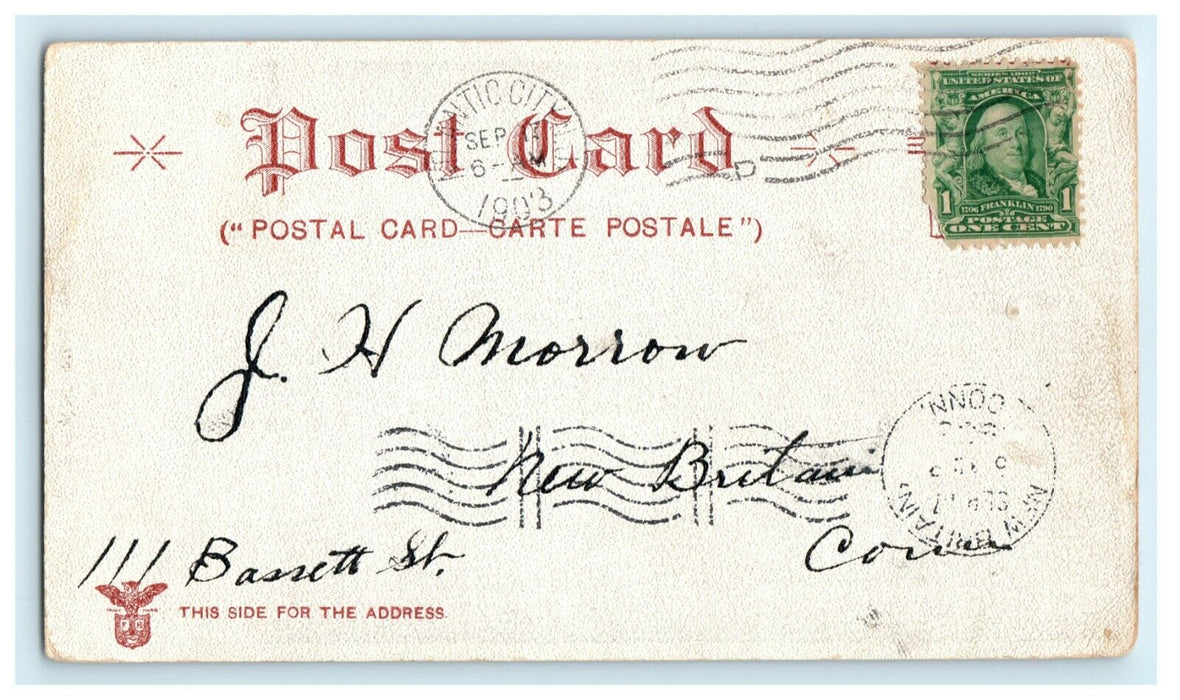 1903 Diving Girl Swimsuit New Britain Connecticut CT PMC Studio Postcard