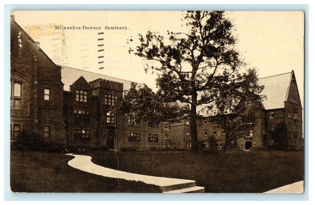 1915 Christmas Greetings Milwaukee-Downer Seminary Wisconsin WI Postcard