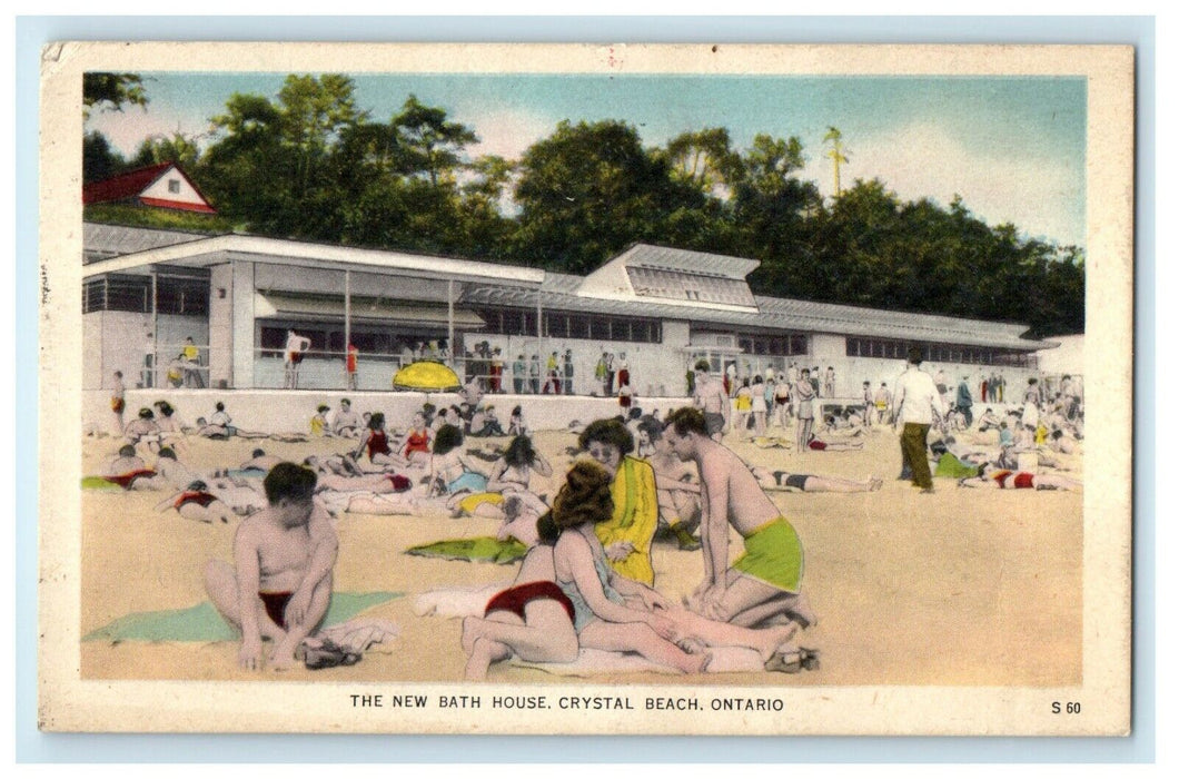 c1910's The New Bath House Crystal Beach Ontario Canada Antique Postcard