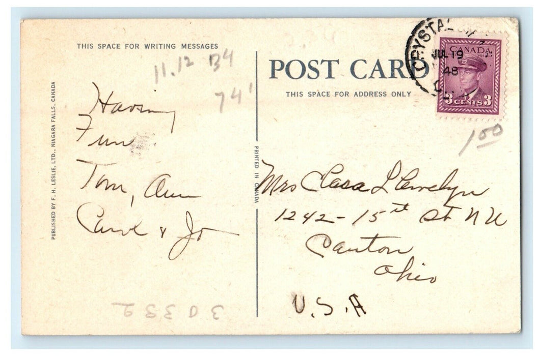 c1910's The New Bath House Crystal Beach Ontario Canada Antique Postcard