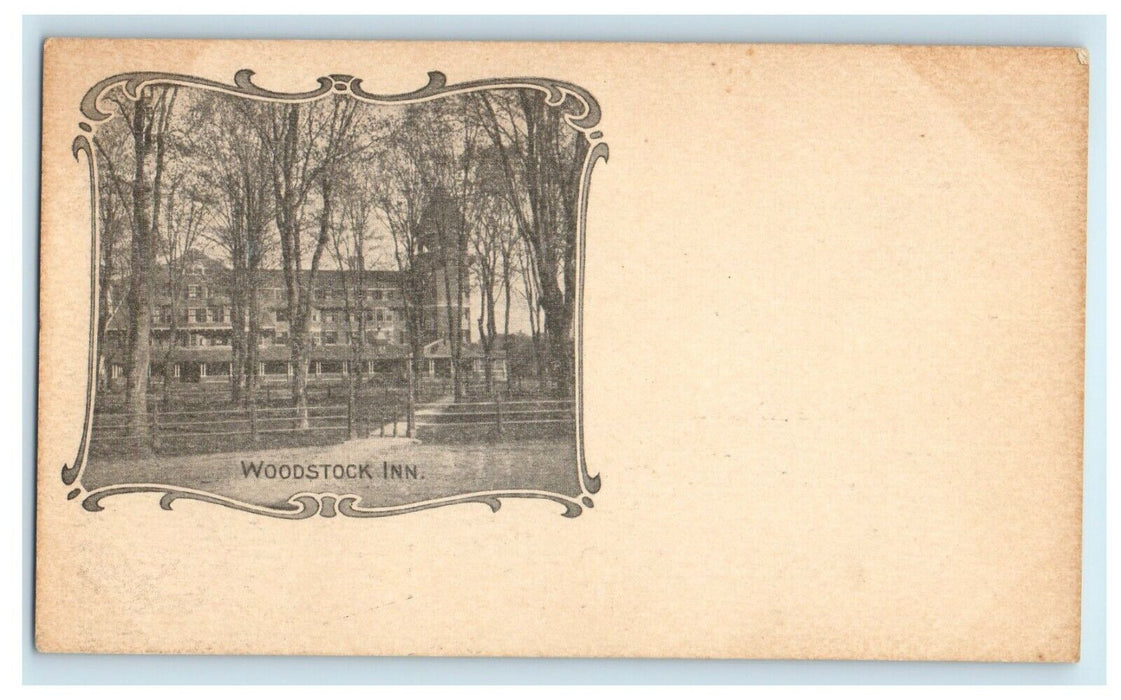 c1900 Woodstock Inn Vermont VT Quechee Gulf Railway Private Mailing Postcard