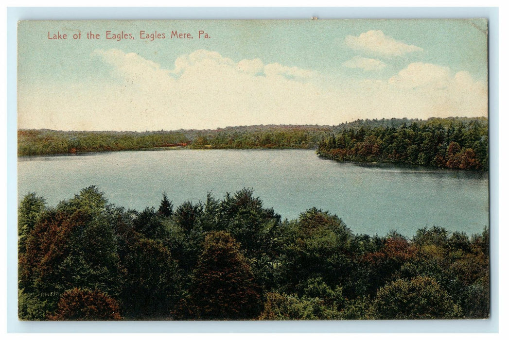 1909 Lake of the Eagles, Eagles Mere Pennsylvania PA Antique Postcard