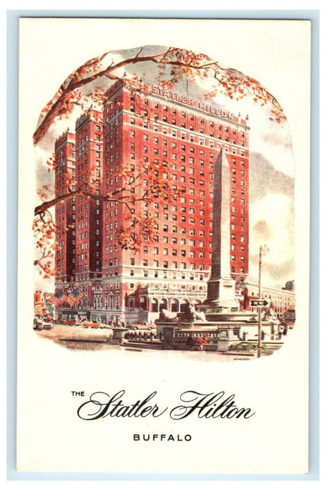 The Statler Hilton Delaware Ave Niagara Square Buffalo New York NY Postcard
