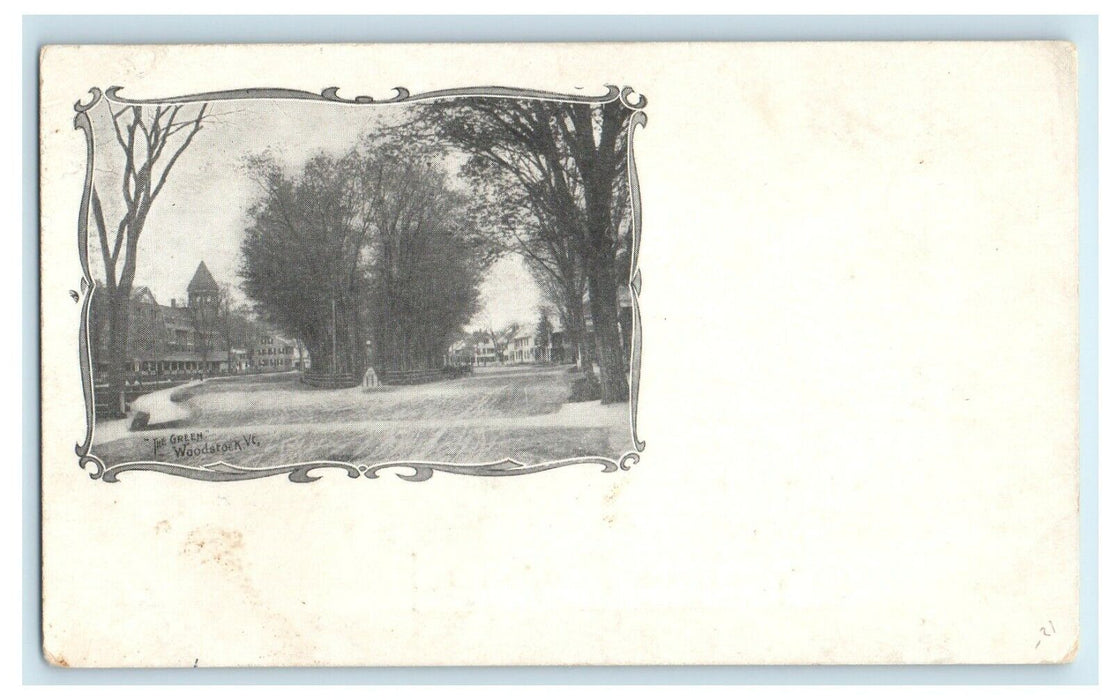 c1900 Woodstock VT, The Green Quechee Gulf Railway Private Mailing Postcard