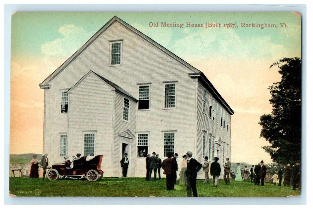 1909 Old Meeting House, Rockingham, Vermont VT Antique Unposted Postcard