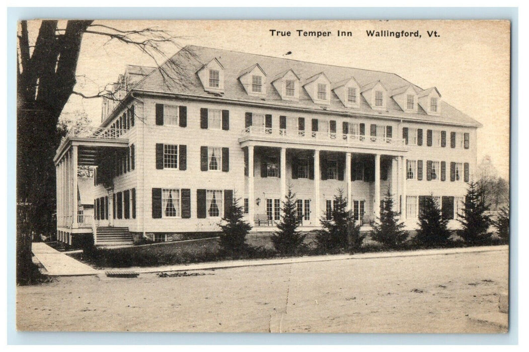 1935 True Temper Inn Street View Wallington Vermont VT Posted Vintage Postcard