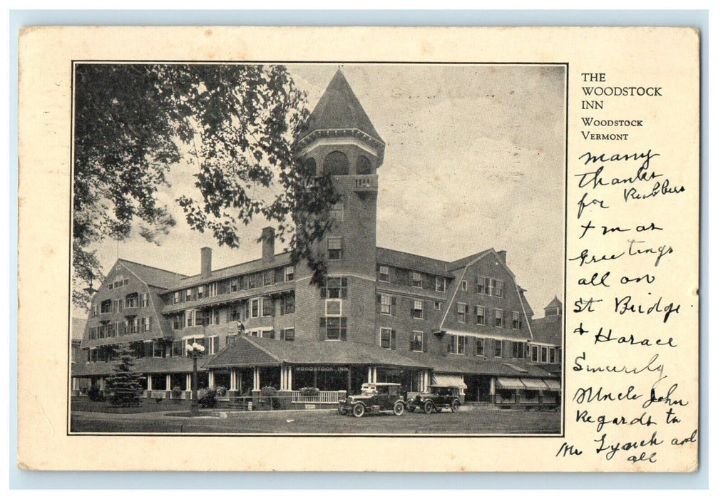 c1920 The Woodstock Inn Building Woodstock Vermont VT Vintage Postcard