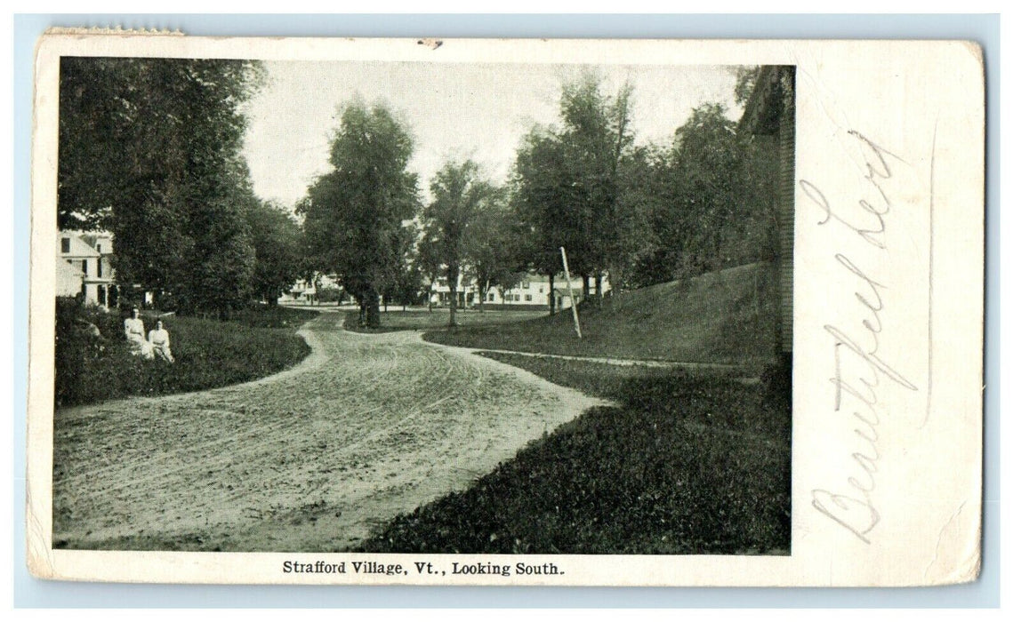 1909 Strafford Village Looking South Vermont VT Antique Posted Postcard