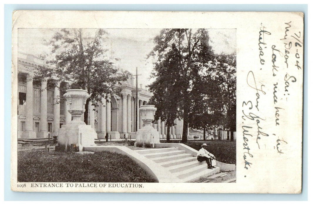 St. Louis 1904 World's Fair St. Louis Palace Education Antique Postcard