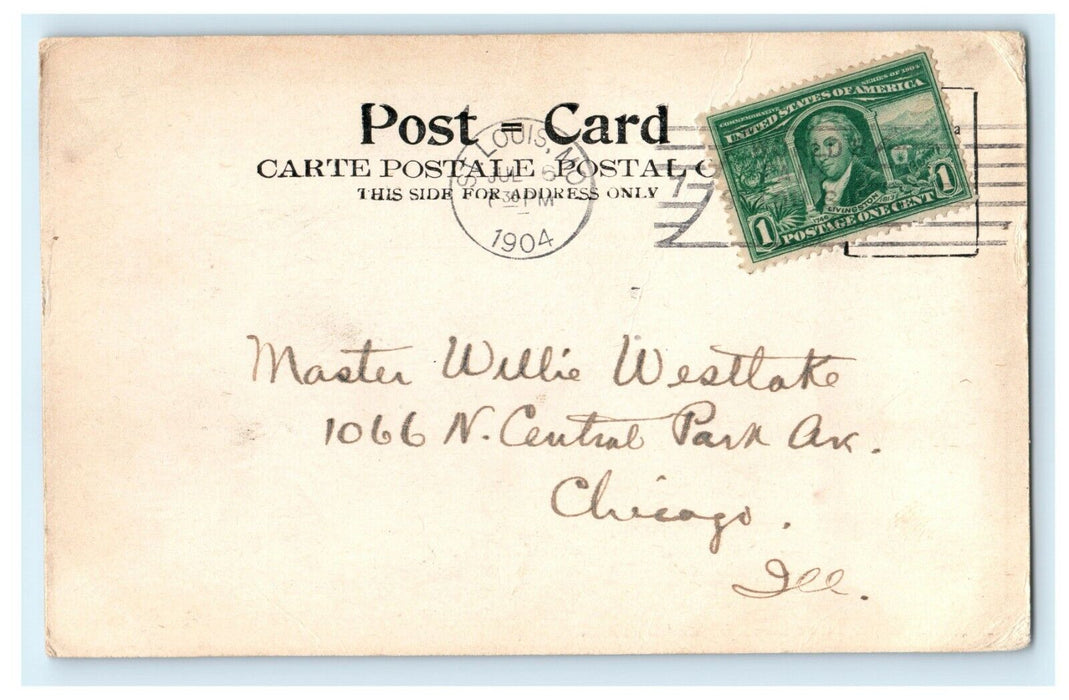 St. Louis 1904 World's Fair St. Louis Palace Education Antique Postcard