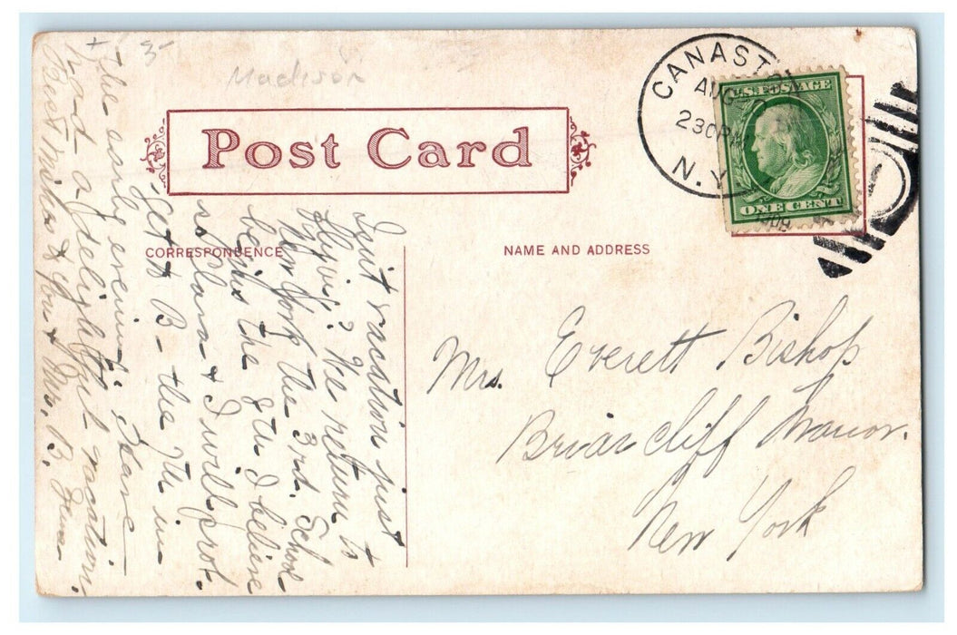 1909 The Public Library Building Canastota New York NY Antique Postcard