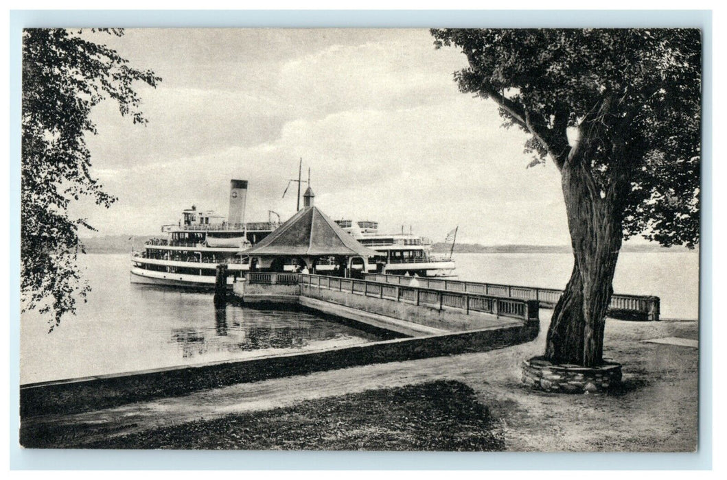 1909 Steamboat at The Wharf, Mount Vernon, Virginia VA Antique Postcard