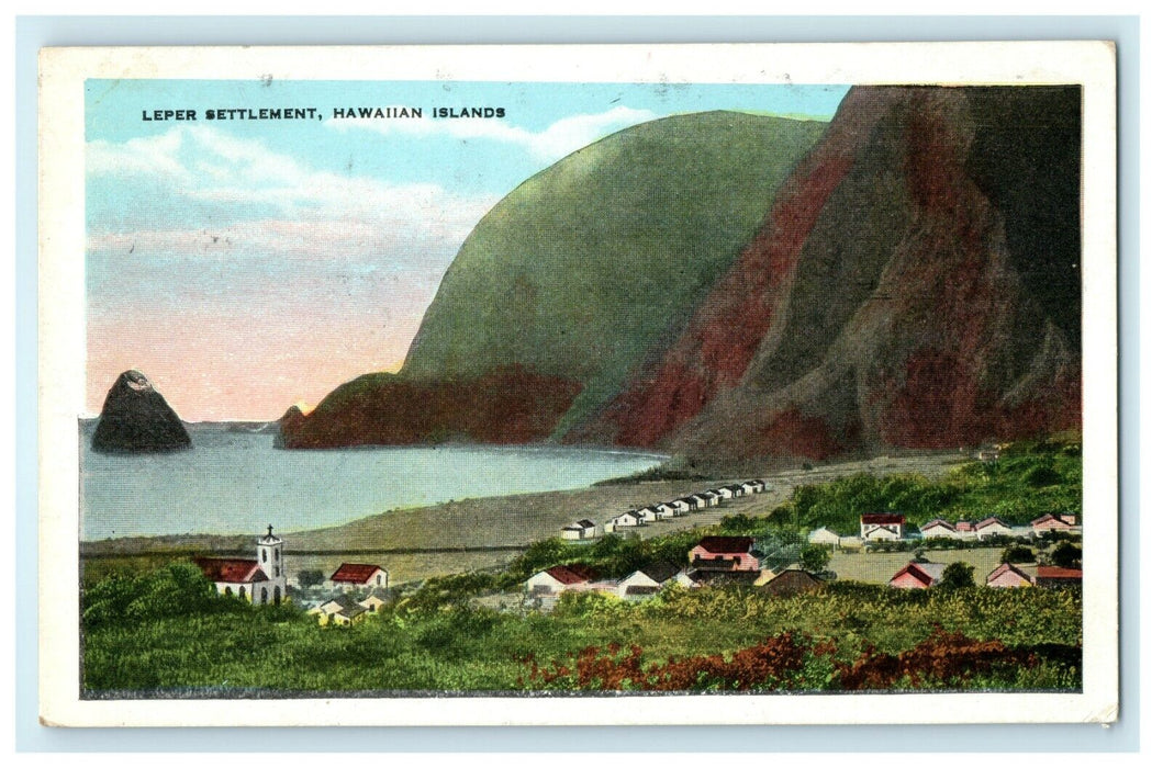 1937 Leper Settlement, Hawaiian Islands, Honolulu Hawaii HI Postcard