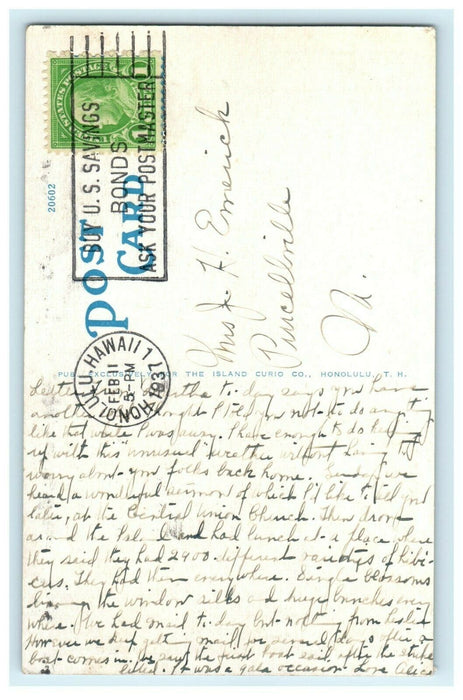 1937 Leper Settlement, Hawaiian Islands, Honolulu Hawaii HI Postcard