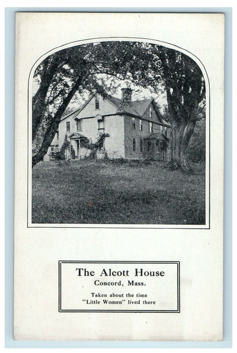 c1905 The Alcott House Little Women Lived Concord Massachusetts MA Postcard