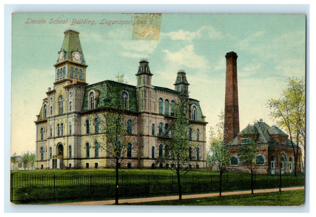 c1910s Lincoln Sport Building, Logansport Indiana IN Posted Antique Postcard