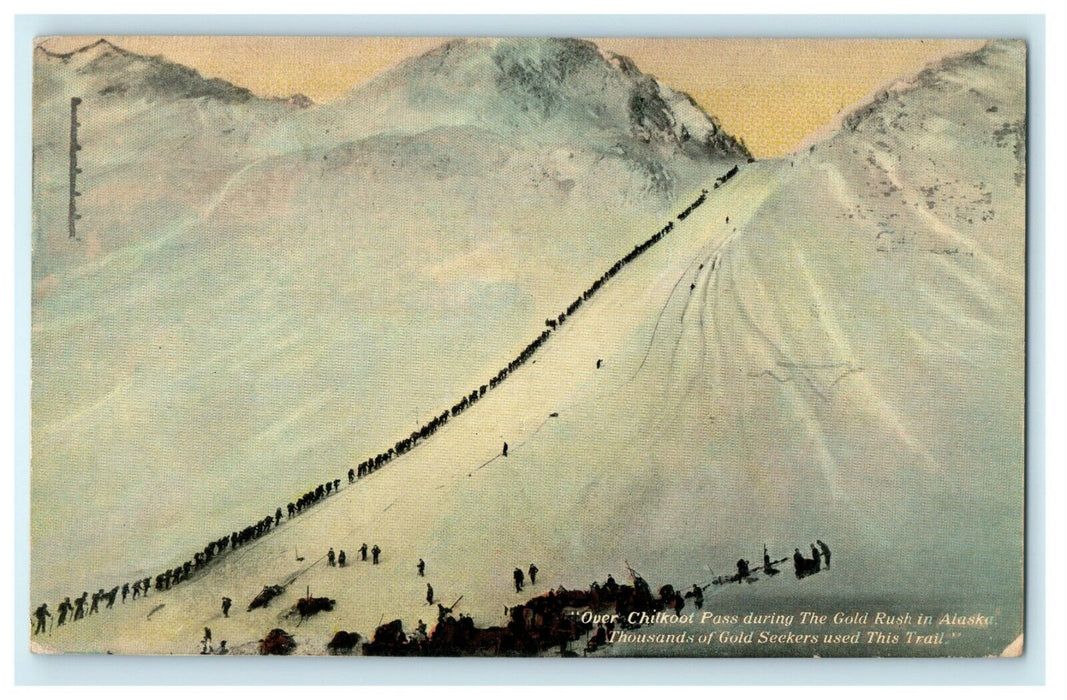 c1915 The Gold Rush In Alaska Thousands Seekers Seattle Washington WA Postcard