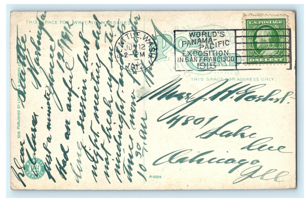 c1915 The Gold Rush In Alaska Thousands Seekers Seattle Washington WA Postcard