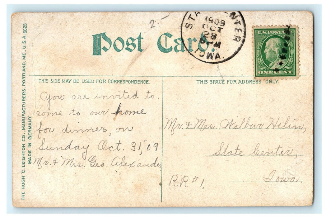 1909 Headquarters of Soldiers Home, Marshalltown, Iowa IA Antique Postcard
