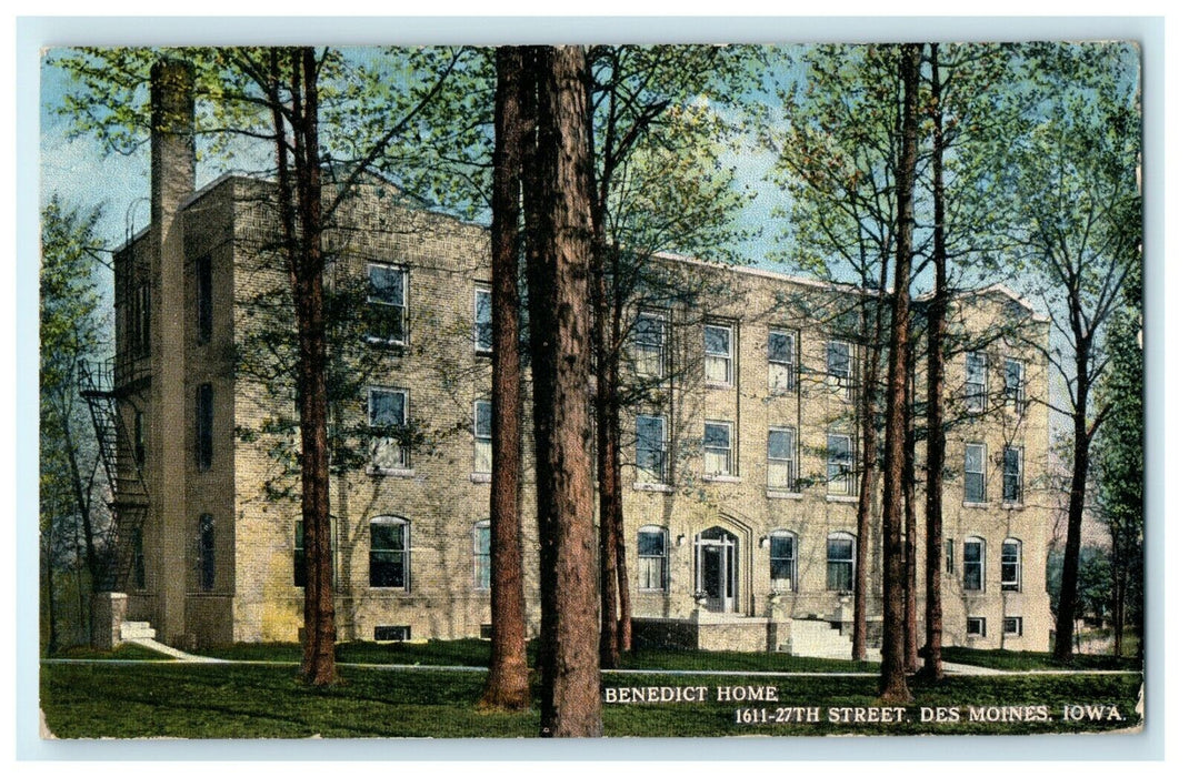 1919 Benedict Home, 1611-27th Street, Des Moines, Iowa IA Postcard