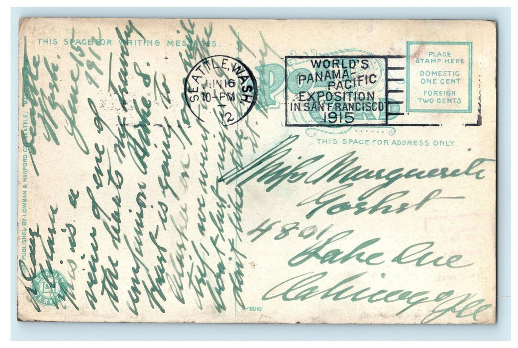 c1912 Steamers At The Colman Boat Dock Seattle Washington WA Antique Postcard