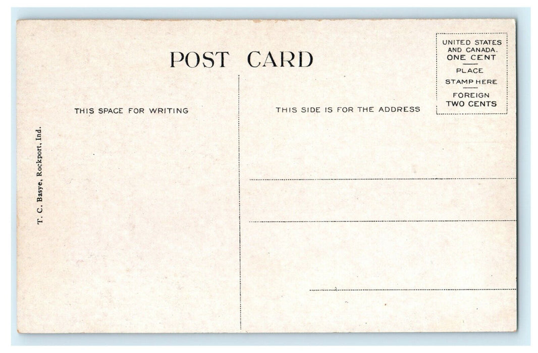 1908 Trinity United Methodist Church, Rockport, Indiana IN Antique Postcard