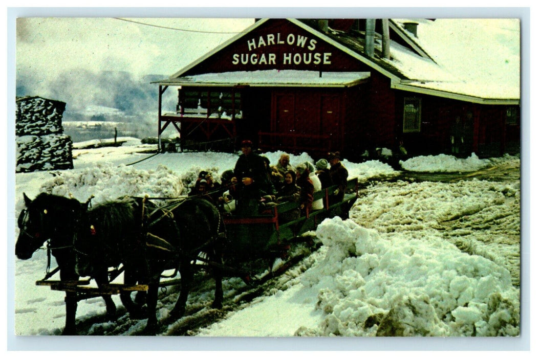 1948 Harlow's Sugar House, Putney Vermont VT Antique Postcard