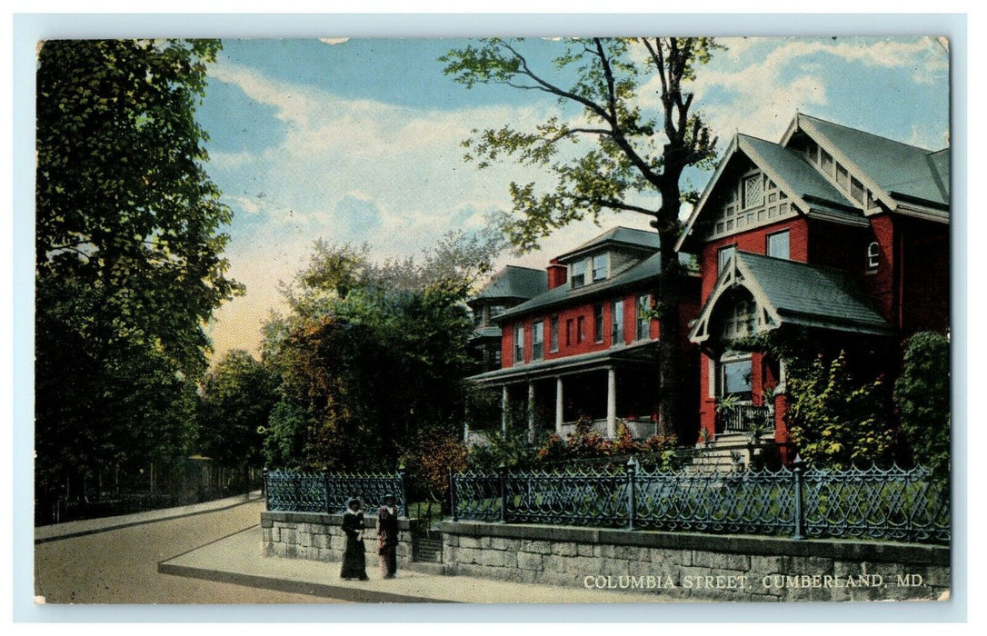 Columbia Street House View Cumberland And Maryland MA Postcard