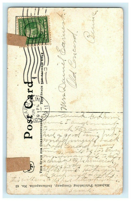 1911 First Baptist Church, Indianapolis, Indiana IN Posted Antique Postcard