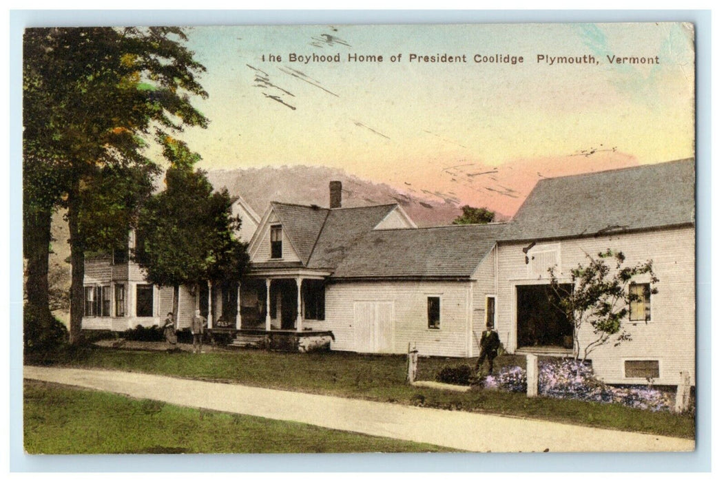 1928 Home of President Coolidge, Plymouth Vermont VT Political Vintage Postcard