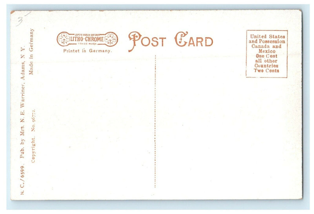 1908 Adams High School, Adams New York NY Antique Unposted Postcard