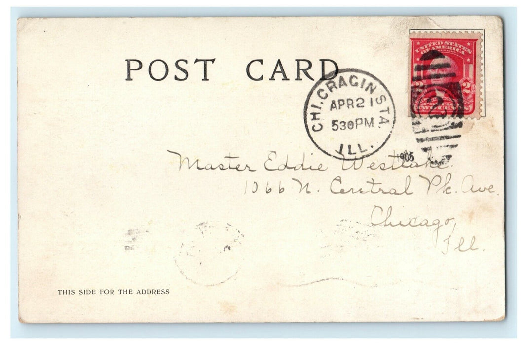 1905 Parsifal Opera Richard Wagner Knight Advertising Cragin Station Postcard