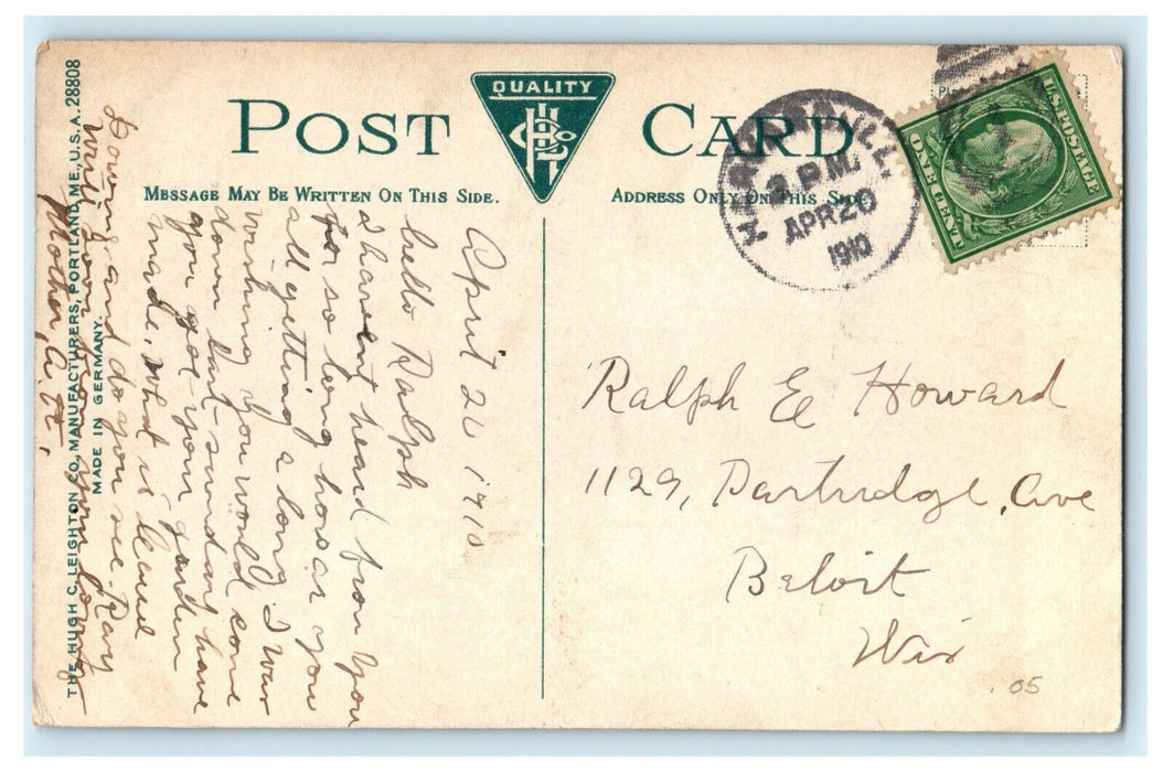 c1910 Ablemans Baraboo River N.W. Railroad Station Wisconsin WI Postcard