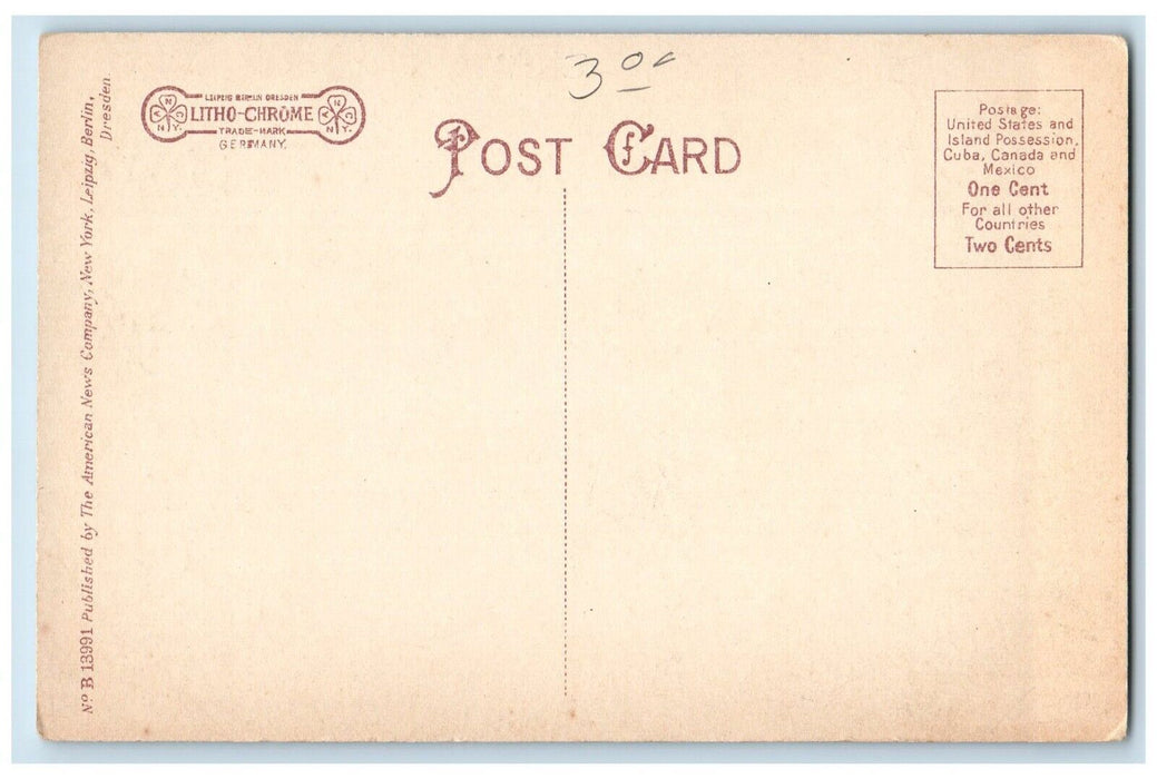 c1910's St. Andrews Roman Catholic Church Richmond Indiana IN Antique Postcard