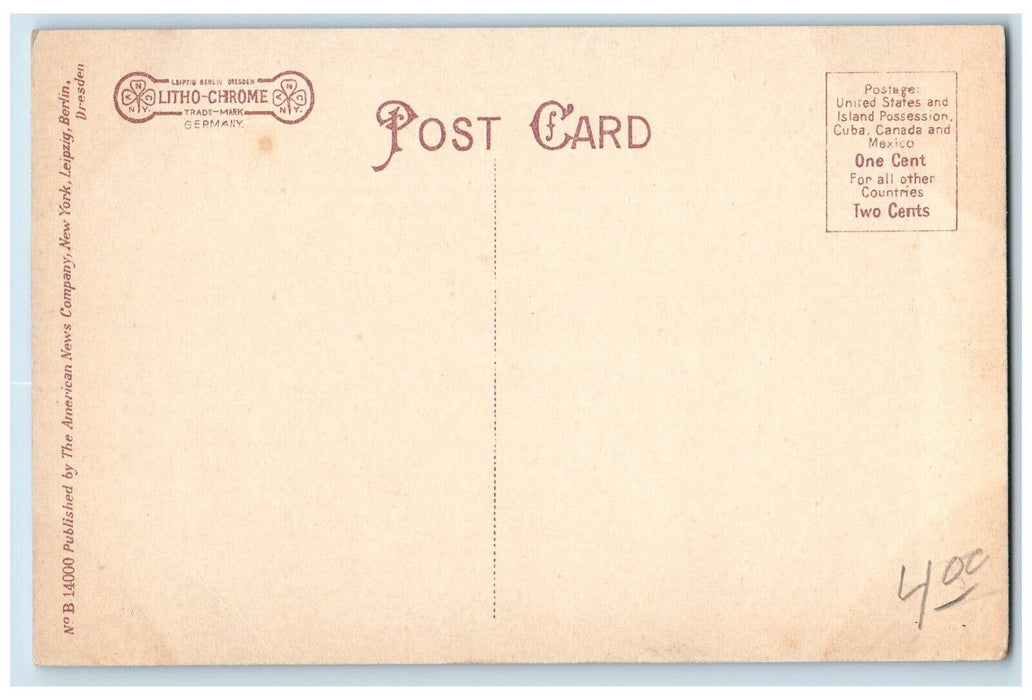 c1910's PCC & SL Railroad Station Horse Carriage Richmond Indiana IN Postcard