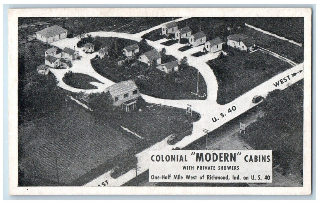 c1910's Colonial Modern Cabins Richmond Indiana IN Unposted Antique Postcard
