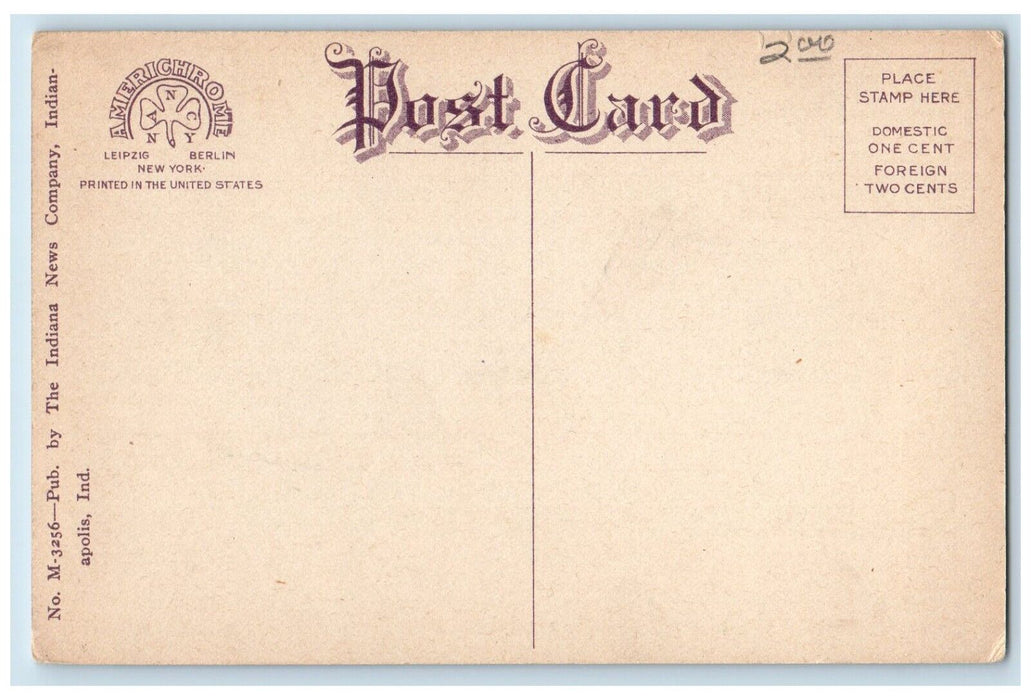 c1910's Second National Bank Building Richmond Indiana IN Antique Postcard