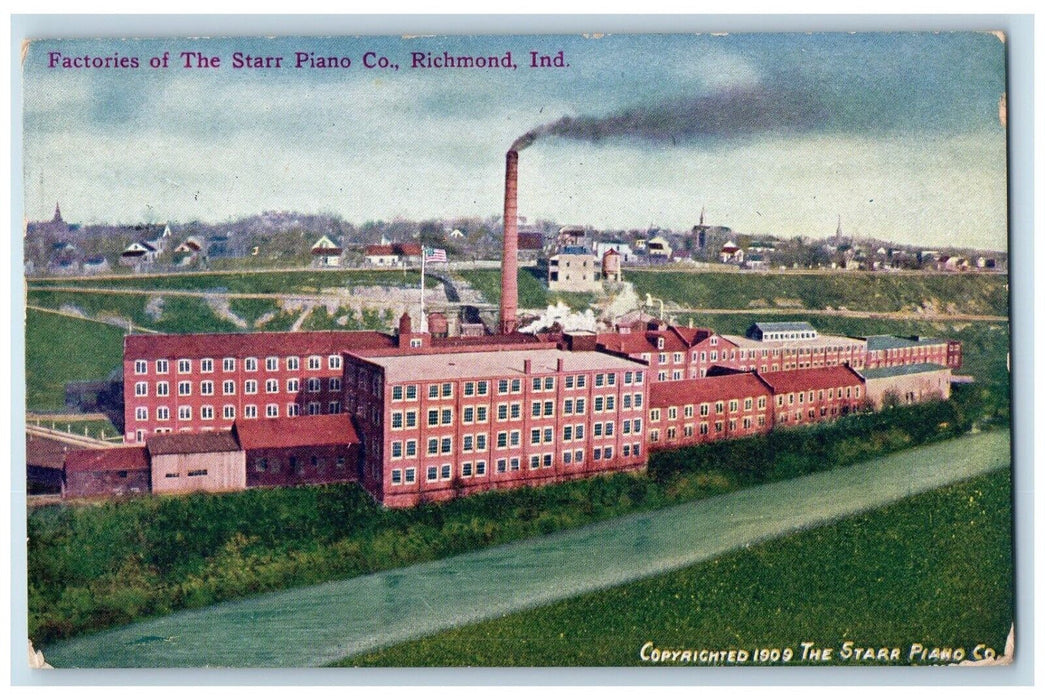 1910 Factories Of The Starr Piano Company Richmond Indiana IN Antique Postcard