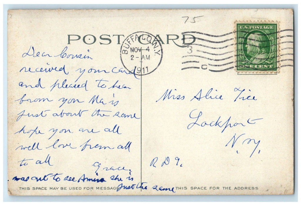 1911 Lafayette High School Front View Buffalo New York NY Antique Postcard