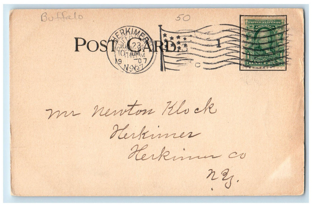 1907 Lafayette High School Buffalo New York NY Buffalo Morning Express Postcard