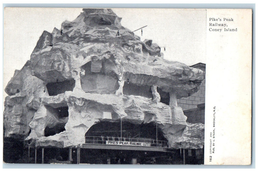 c1905 Pike's Peak Railway Coney Island New York NY Antique Unposted Postcard