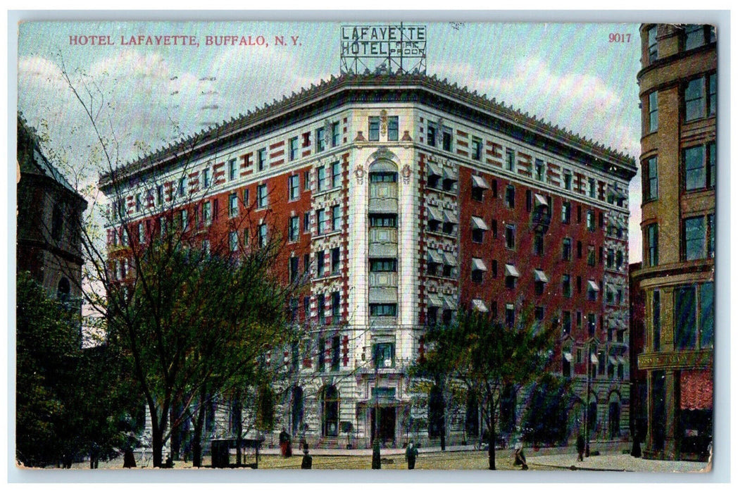 1909 Hotel Lafayette Buffalo New York NY AC Bosselman & Co. Postcard