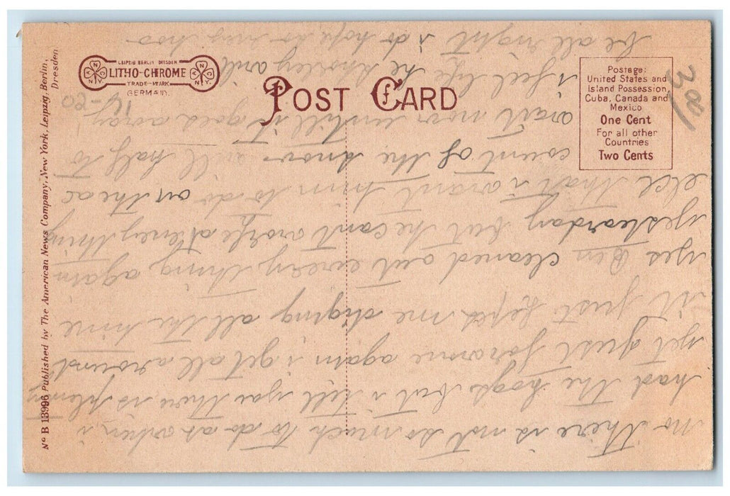 c1910's A Street Building Scene Richmond Indiana IN Posted Antique Postcard
