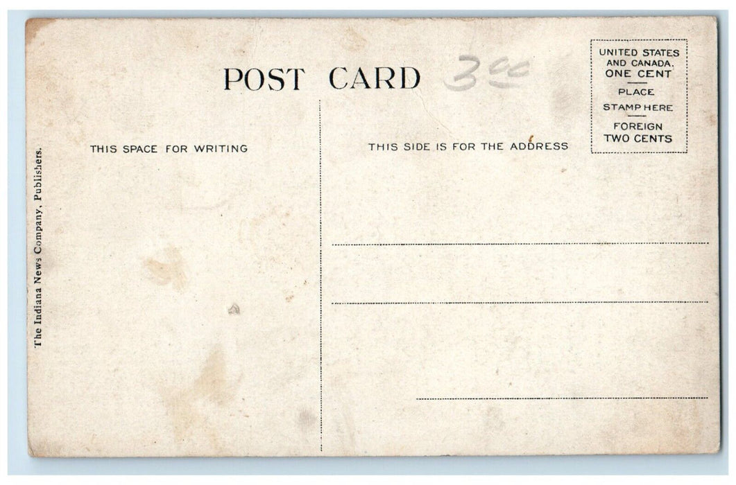 c1910's Old National Bridge White Water River Richmond Indiana IN Postcard