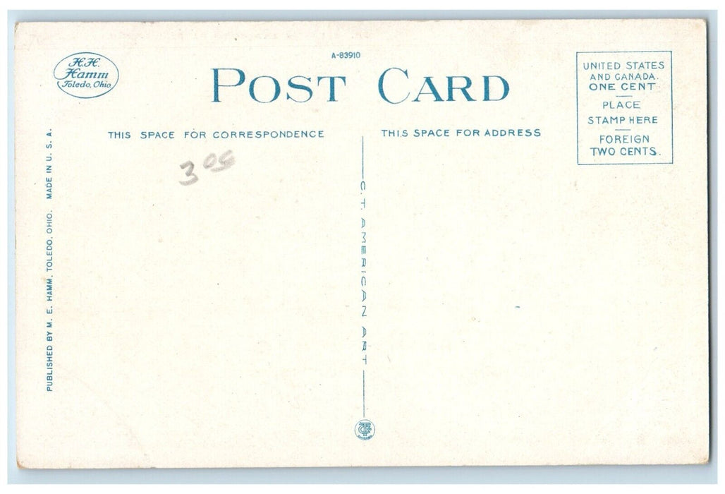 c1930's Atlas Underwear Co. Factory Car Richmond Indiana IN Antique Postcard