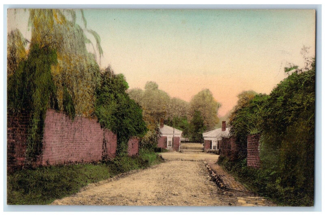 c1960 Serpentine Walk One Brick Wide Thomas Charlottesville Virginia VA Postcard