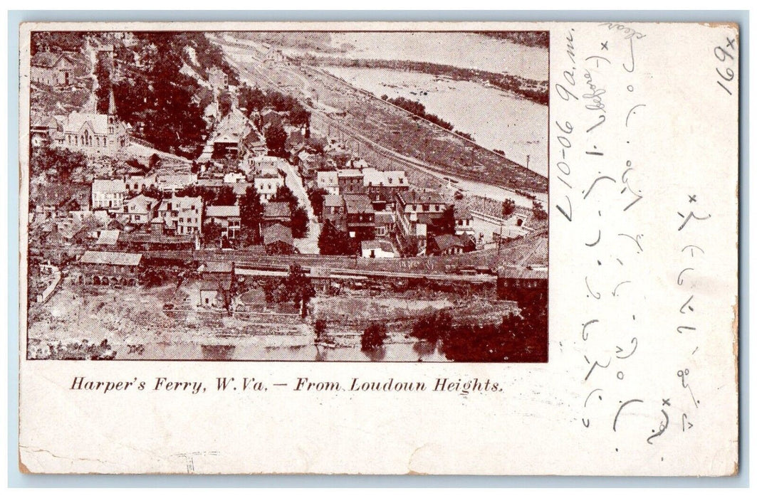 1906 Harper's Ferry WV, From London Heights Secret Code Short Hand Postcard