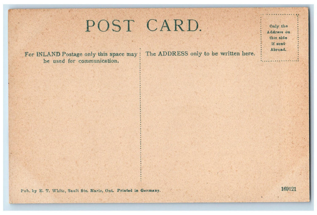 c1910 Magestic in the Locks Steamer Sault Ste Marie Ontario Canada Postcard