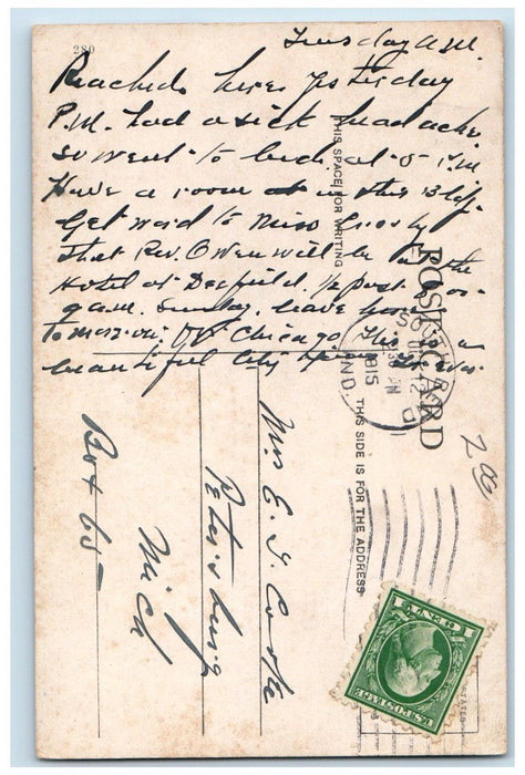1915 YMCA Showing The New Boys Building South Bend Indiana IN Antique Postcard